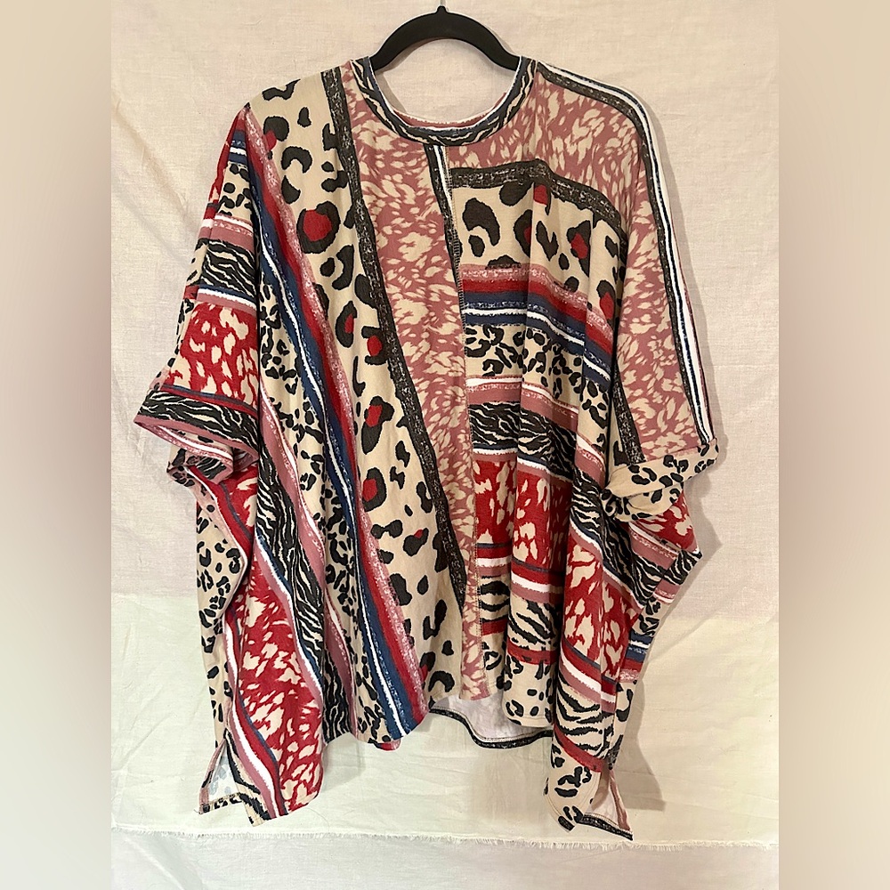 Cotton Bleu Multicolor Smock Tee size M